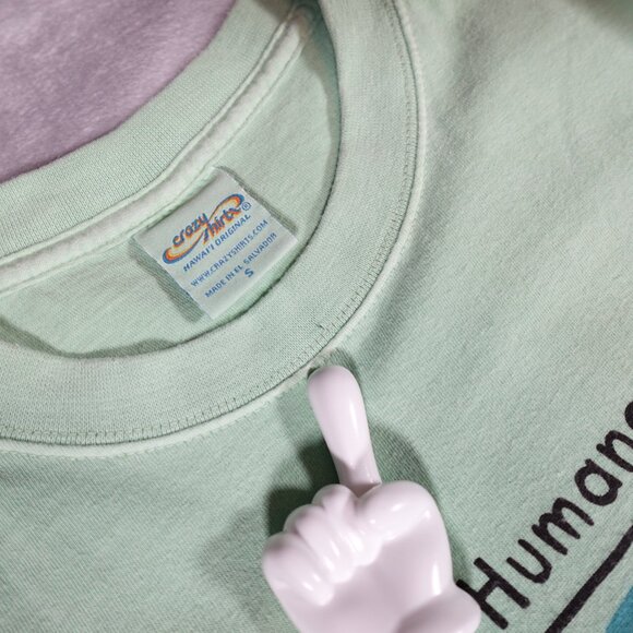 Crazy Shirts Hawaii Humane Society T Shirt Mens Small Animals Lime Dyed Green - Picture 4 of 9